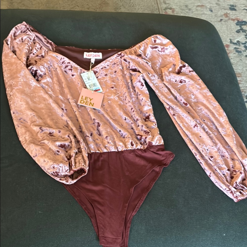 Leyden Pink Asymmetrical Ruched Bodysuit